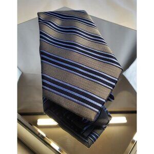Jos. A. Bank Signature Collection Necktie Men's Silk Blue Gray Striped Tie